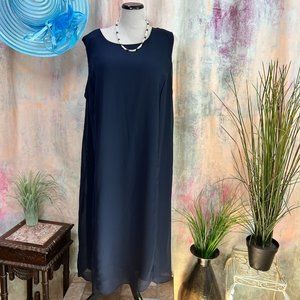 📌Maggie Barnes Elegant Mother of the Bride Sleeveless Plus Size  Chiffon Dress